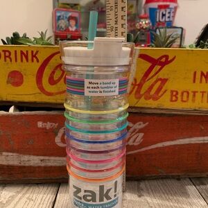 Zak! Designs Colorful Water Tracker Tumbler